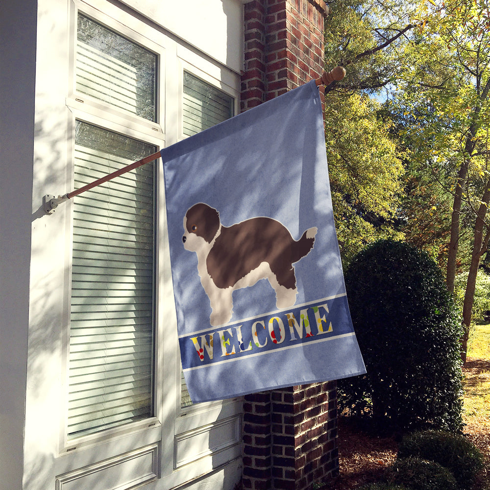Havapoo #1 Welcome House Flag 28x40 Porch Sleeve Pole Decorative Outside Yard Banner Artwork Wall Hanging, Polyester