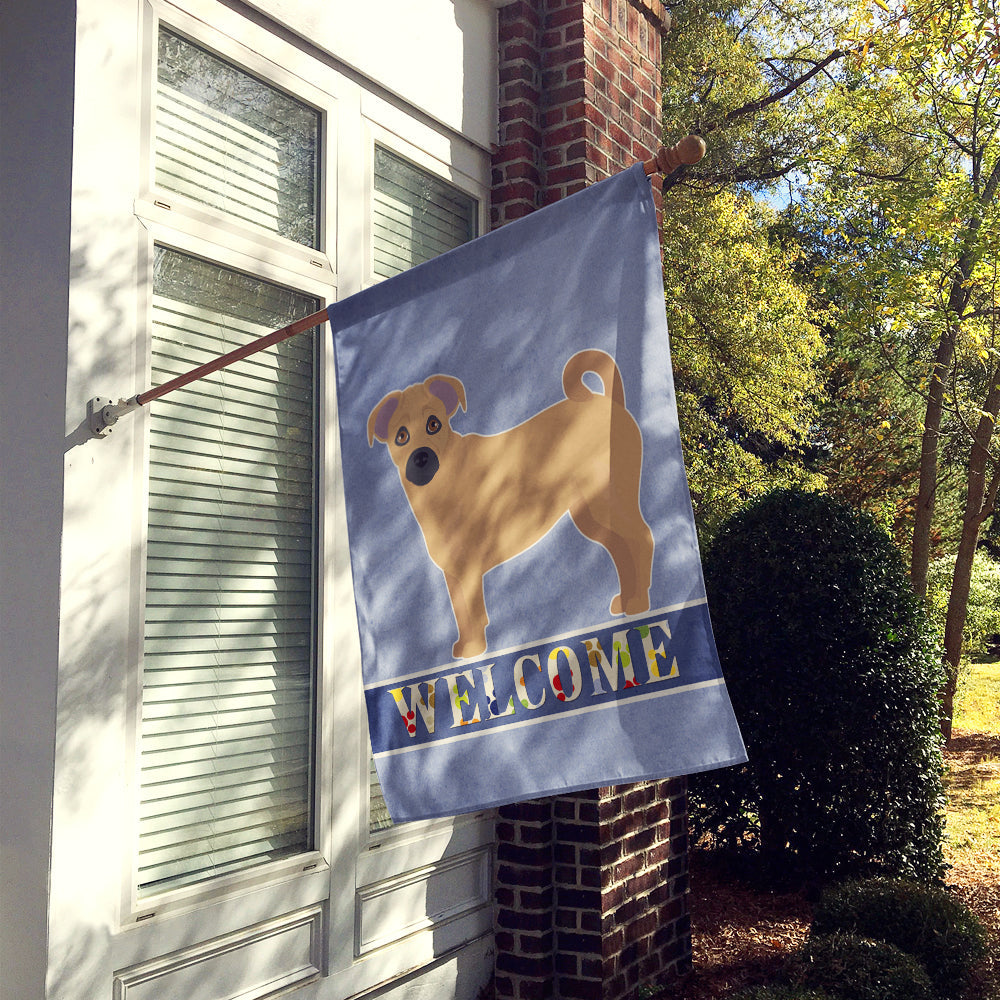 Tan Jug Welcome House Flag 28x40 Porch Sleeve Pole Decorative Outside Yard Banner Artwork Wall Hanging, Polyester