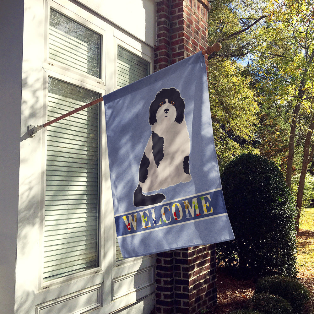 Cavachon #3 Welcome House Flag 28x40 Porch Sleeve Pole Decorative Outside Yard Banner Artwork Wall Hanging, Polyester