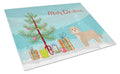 Cavachon Christmas Tree Cutting Board Tempered Glass Kitchen Cutting Surface, Heat Resistant Chopping, Non-Slip Feet, Food Prep & Serving