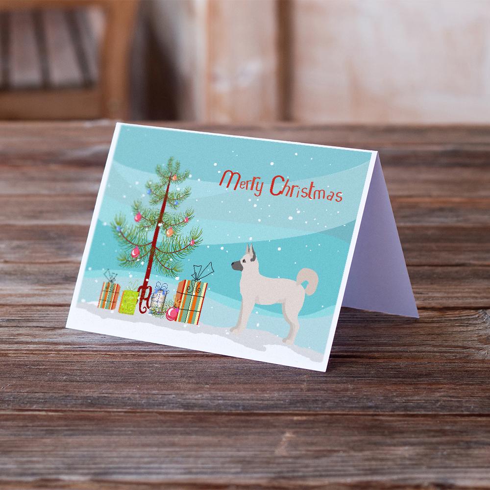 Gerberian Shepsky Christmas Tree Greeting Cards Pack of 8 Blank Cards with Envelopes Whimsical A7 Size 5x7