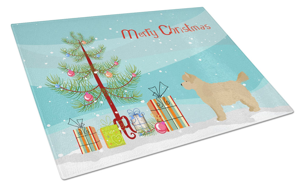 Westiepoo #1 Christmas Tree Cutting Board Tempered Glass Kitchen Cutting Surface, Heat Resistant Chopping, Non-Slip Feet, Food Prep & Serving