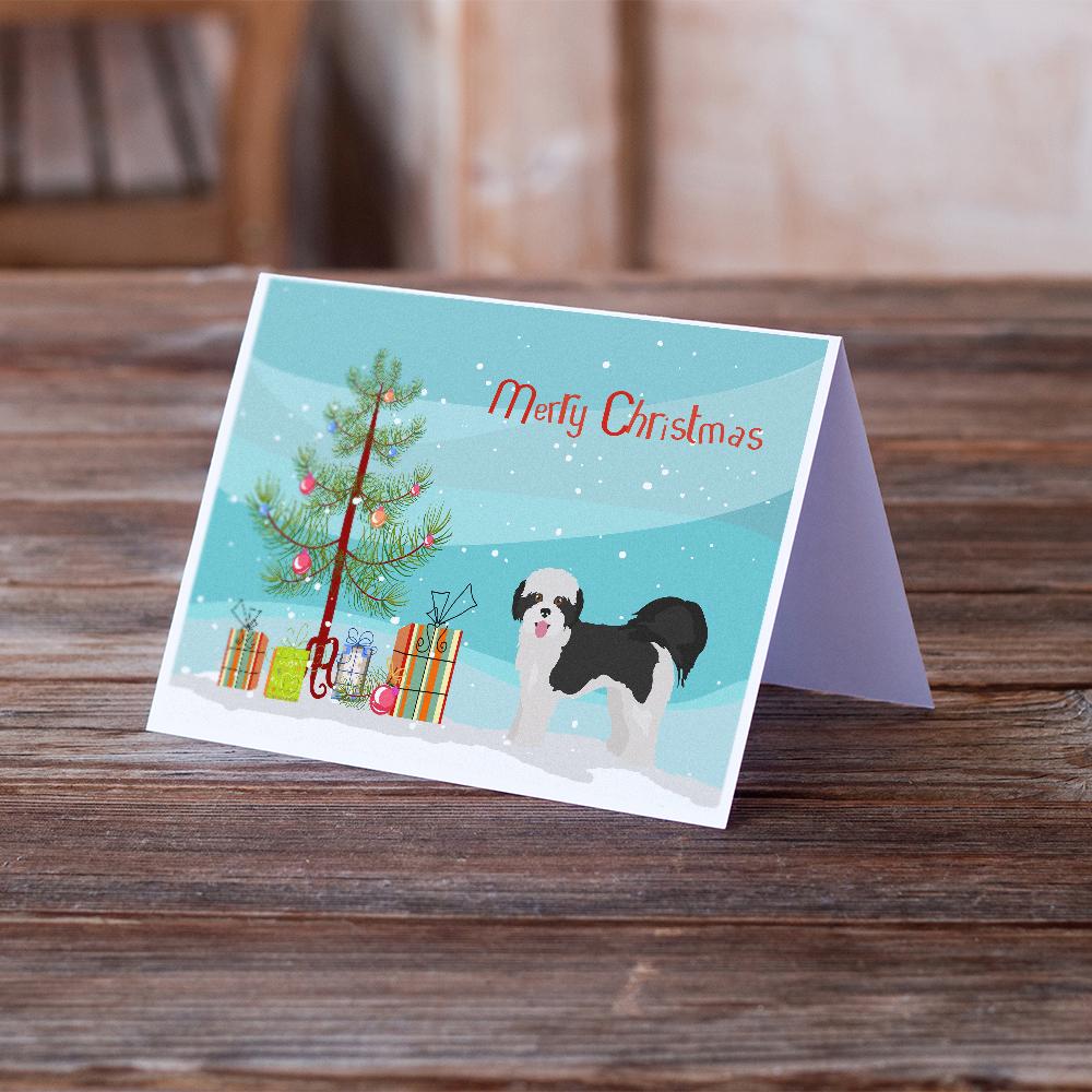 Zuchon #2 Christmas Tree Greeting Cards Pack of 8 Blank Cards with Envelopes Whimsical A7 Size 5x7