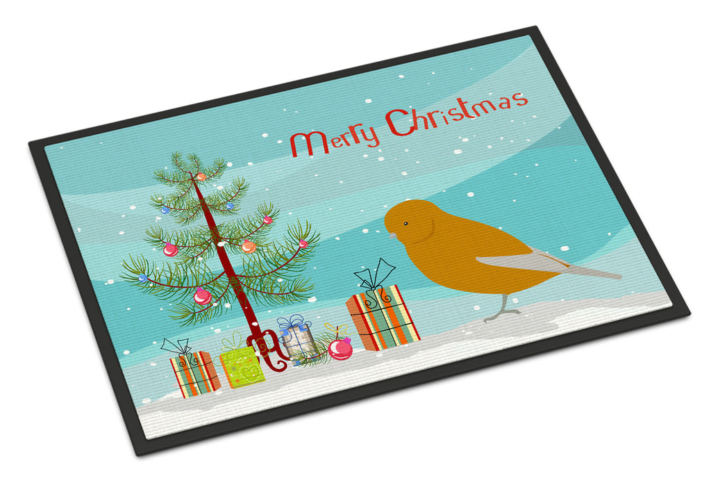 Norwich Canary Merry Christmas Doormat Indoor Outdoor 18H X 27W Front Door Mat Rugs for Entryway, Non Slip Washable