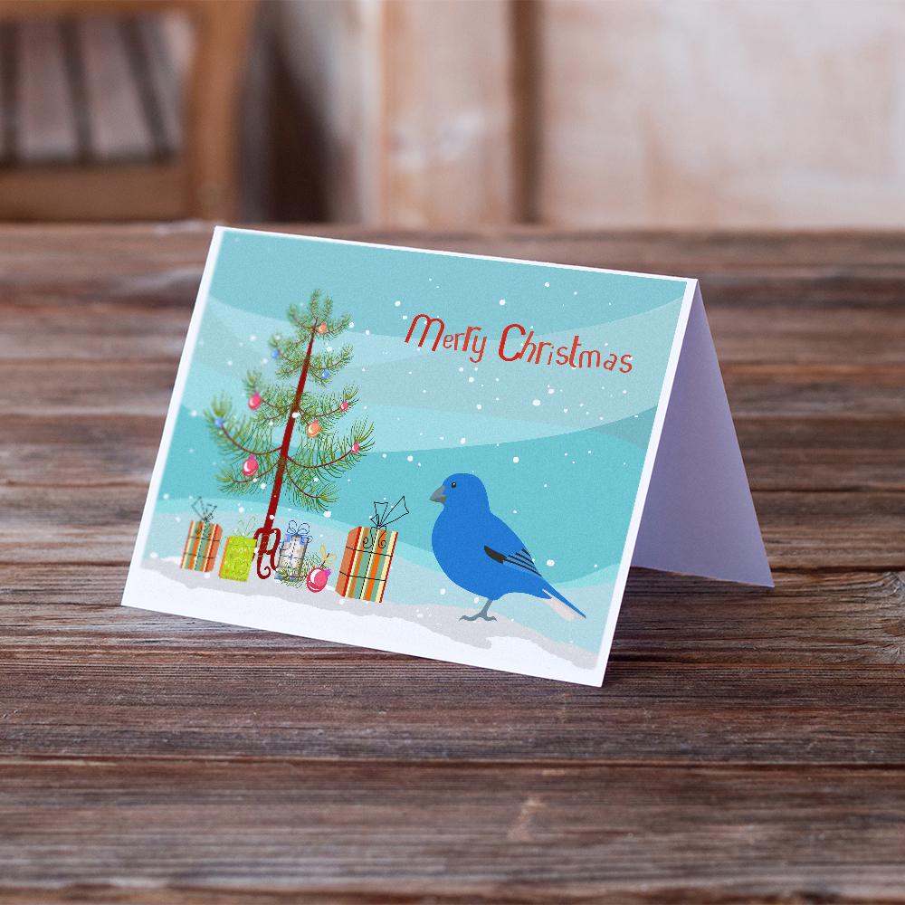 Bunting Merry Christmas Greeting Cards Pack of 8 Blank Cards with Envelopes Whimsical A7 Size 5x7