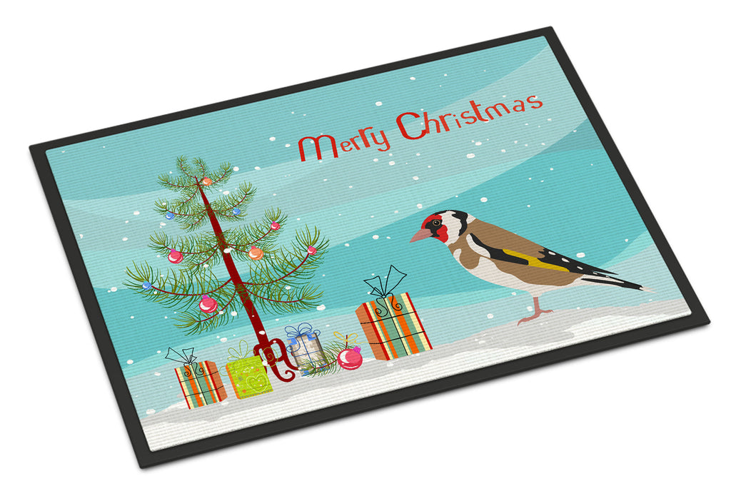 Gold Finch Merry Christmas Doormat Indoor Outdoor 24H X 36W Front Door Mat Rugs for Entryway, Non Slip Washable Low Pile,