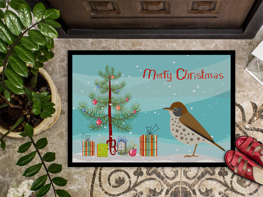 Thrush Merry Christmas Doormat Indoor Outdoor 24H X 36W Front Door Mat Rugs for Entryway, Non Slip Washable Low Pile,
