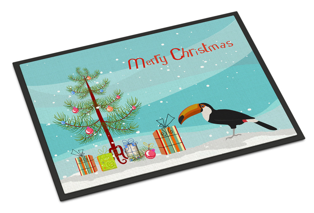 Toucan Merry Christmas Doormat Indoor Outdoor 18H X 27W Front Door Mat Rugs for Entryway, Non Slip Washable