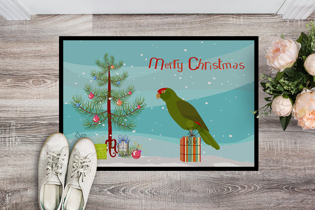Amazon Parrot Merry Christmas Doormat Indoor Outdoor 24H X 36W Front Door Mat Rugs for Entryway, Non Slip Washable Low Pile,