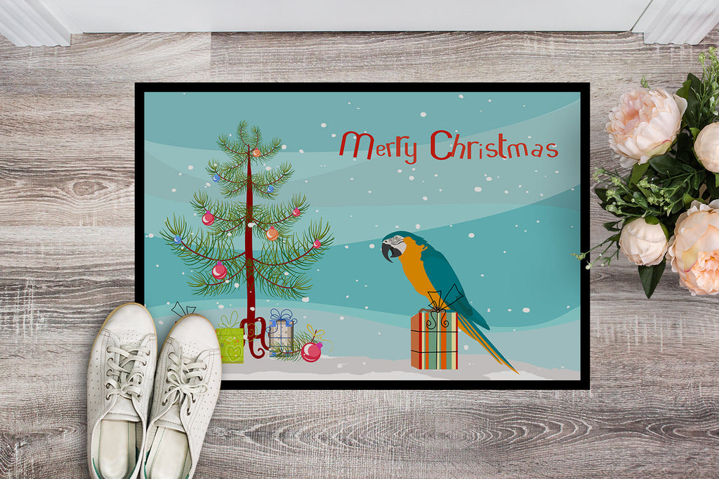 Macaw Merry Christmas Doormat Indoor Outdoor 24H X 36W Front Door Mat Rugs for Entryway, Non Slip Washable Low Pile,