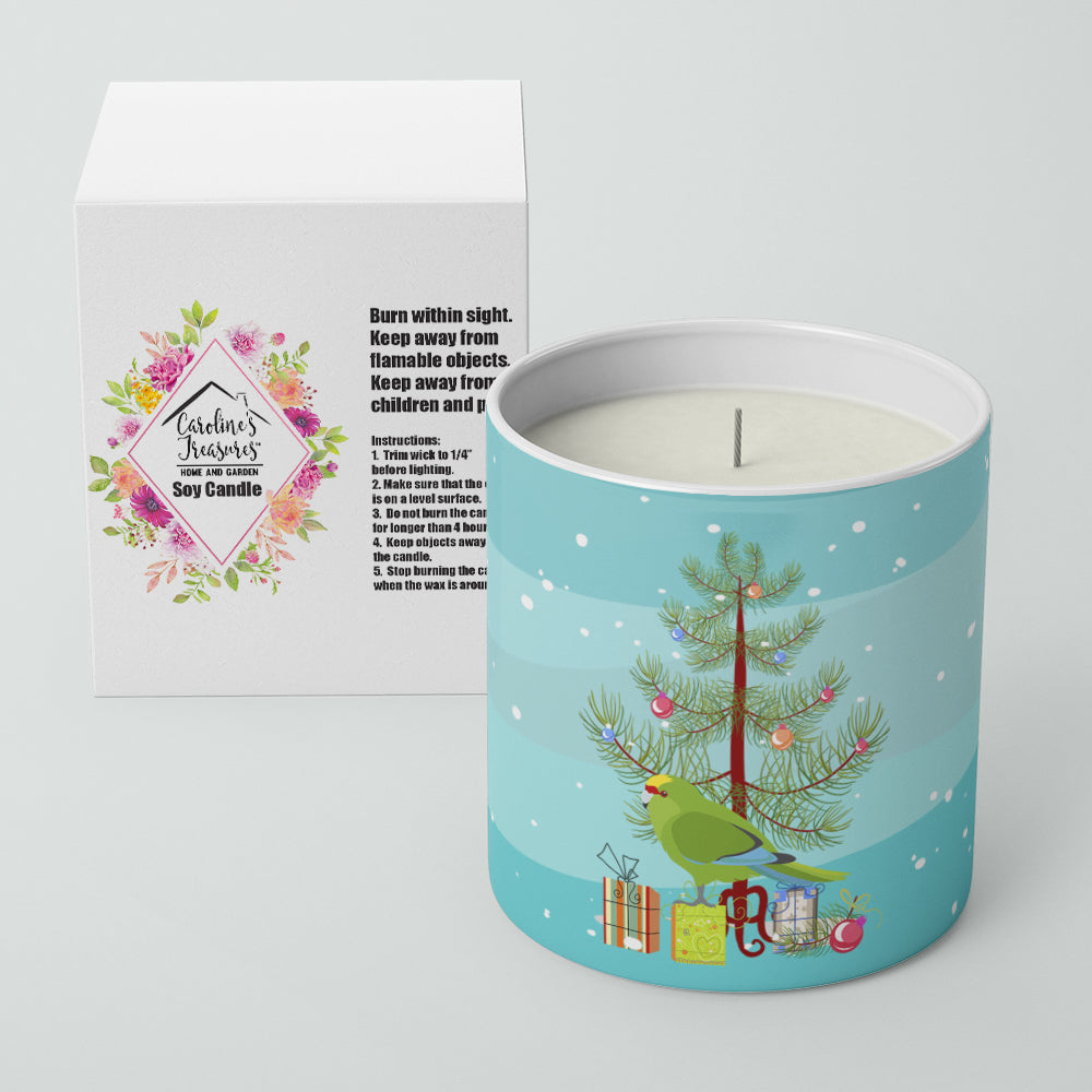 New Zealand Parakeet Merry Christmas Decorative Soy Candle Nature Soy Wax Essential Oil Home Decor Ideal for Bedroom Kitchen Bath Office Gift, 10 oz