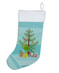 New Zealand Parakeet Merry Christmas Holiday Stocking Double-Sided Print, Polyester Suede,11x18, Made in USA