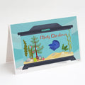 Delta Tail Betta Fish Merry Christmas Greeting Cards Pack of 8 Blank Cards with Envelopes Whimsical A7 Size 5x7