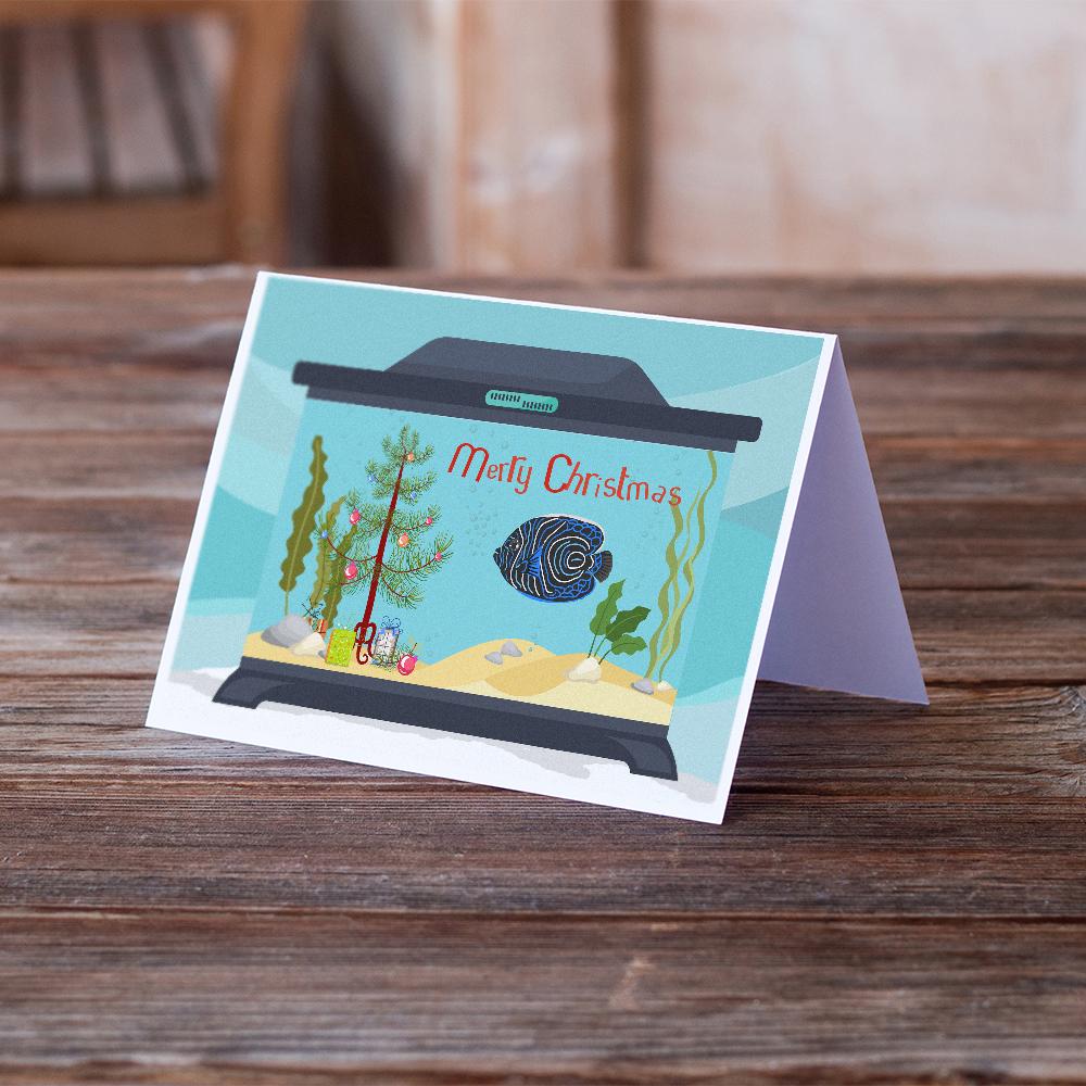 Emperor Angelfish Merry Christmas Greeting Cards Pack of 8 Blank Cards with Envelopes Whimsical A7 Size 5x7