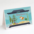 Oranda Red Cap Goldfish Merry Christmas Greeting Cards Pack of 8 Blank Cards with Envelopes Whimsical A7 Size 5x7