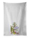 Giant Gourami Merry Christmas Kitchen Towel Set of 2 White Dish Towels Decorative Bathroom Hand towel for Hand, Face, Hair, Yoga, Tea, Dishcloth, 19 X 28", White