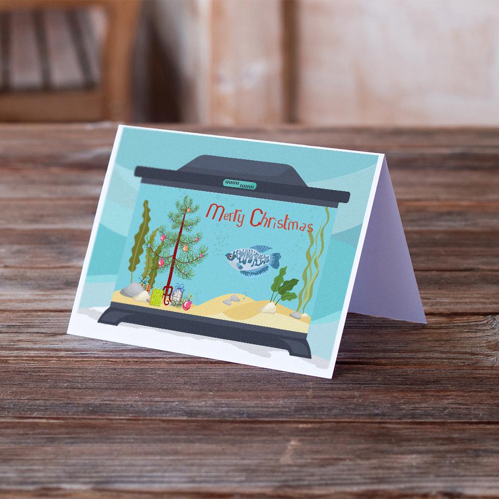 Opaline Gourami Merry Christmas Greeting Cards Pack of 8 Blank Cards with Envelopes Whimsical A7 Size 5x7