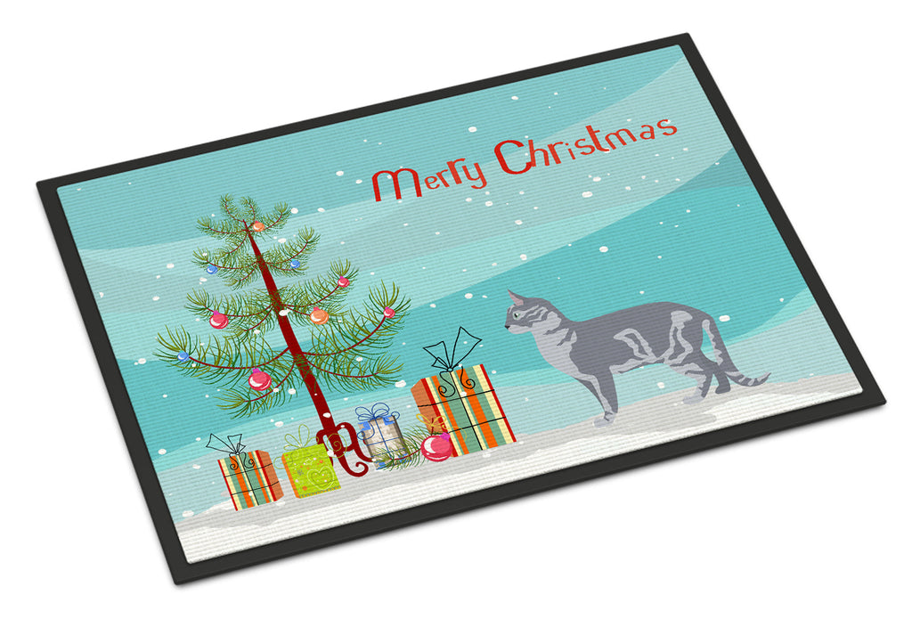 Australian Mist Cat Christmas Doormat Indoor Outdoor 24H X 36W Front Door Mat Rugs for Entryway, Non Slip Washable Low Pile,
