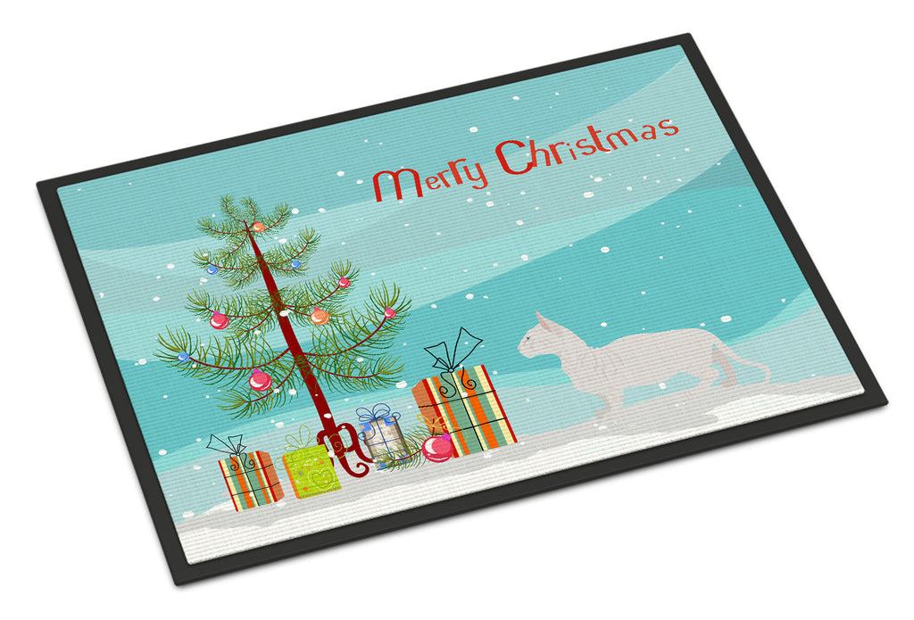 Bambino Cat Christmas Doormat Indoor Outdoor 18H X 27W Front Door Mat Rugs for Entryway, Non Slip Washable