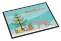 British Semi Longhair Cat Christmas Doormat Indoor Outdoor 24H X 36W Front Door Mat Rugs for Entryway, Non Slip Washable Low Pile,