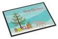 British Shorthair Cat Christmas Doormat Indoor Outdoor 24H X 36W Front Door Mat Rugs for Entryway, Non Slip Washable Low Pile,