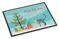 California Spangled Cat Christmas Doormat Indoor Outdoor 24H X 36W Front Door Mat Rugs for Entryway, Non Slip Washable Low Pile,