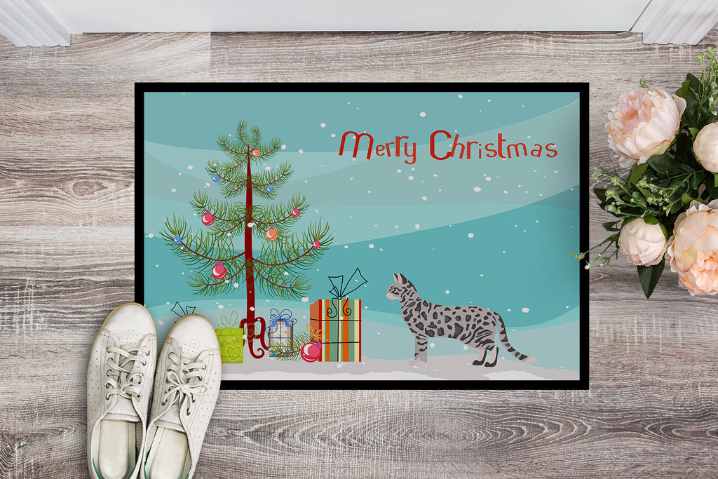 Cheetoh Cat Christmas Doormat Indoor Outdoor 24H X 36W Front Door Mat Rugs for Entryway, Non Slip Washable Low Pile,