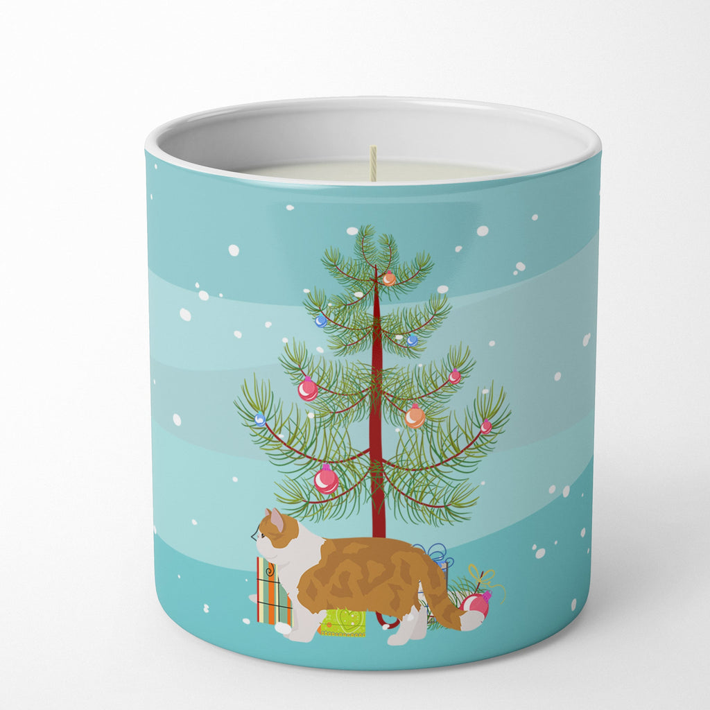Exotic Shorthair Cat Christmas Decorative Soy Candle Nature Soy Wax Essential Oil Home Decor Ideal for Bedroom Kitchen Bath Office Gift, 10 oz