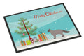 La Perm Cat Merry Christmas Doormat Indoor Outdoor 18H X 27W Front Door Mat Rugs for Entryway, Non Slip Washable