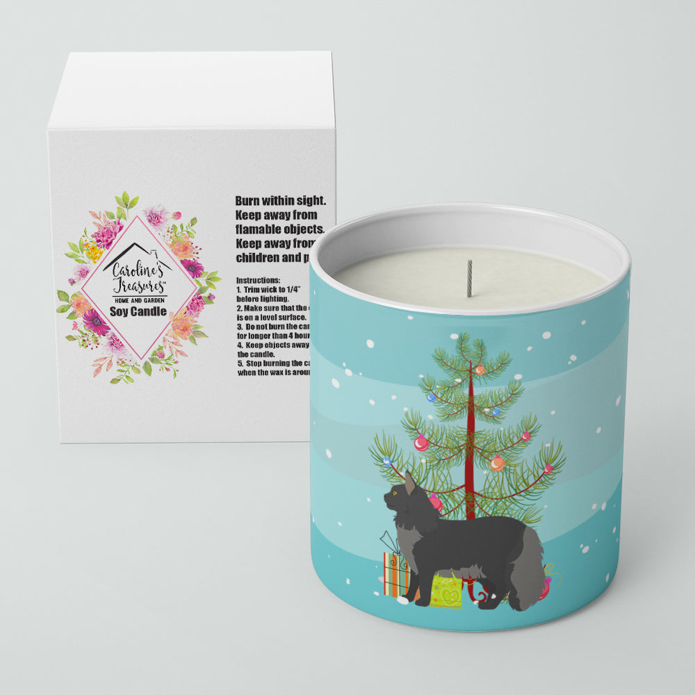 Maine Coon Cat Christmas Decorative Soy Candle Nature Soy Wax Essential Oil Home Decor Ideal for Bedroom Kitchen Bath Office Gift, 10 oz