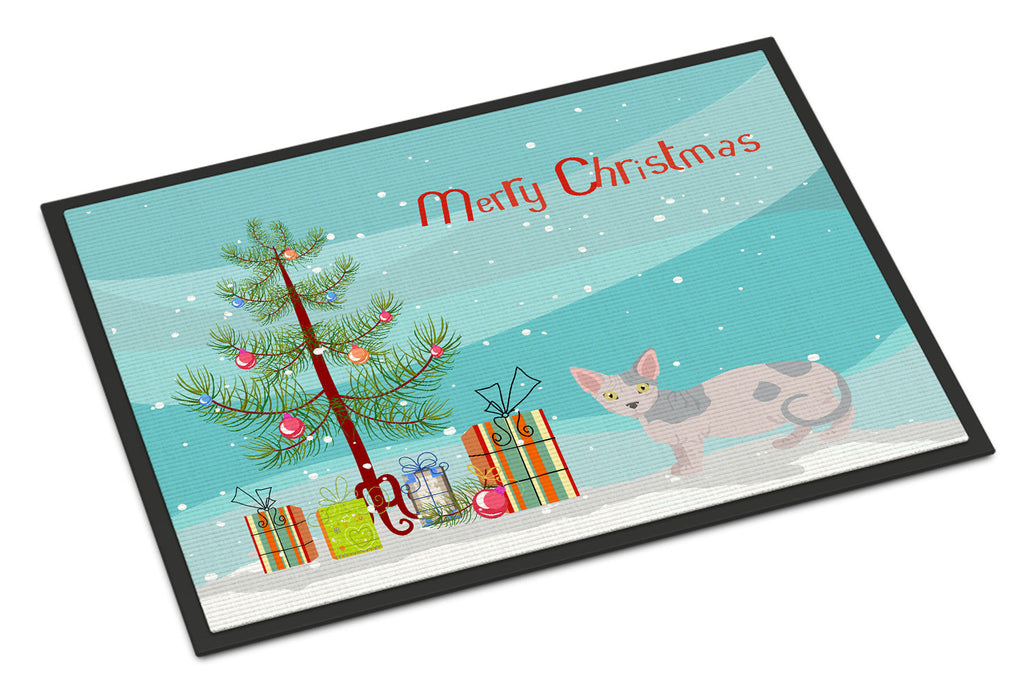 Minskin Cat Christmas Doormat Indoor Outdoor 18H X 27W Front Door Mat Rugs for Entryway, Non Slip Washable