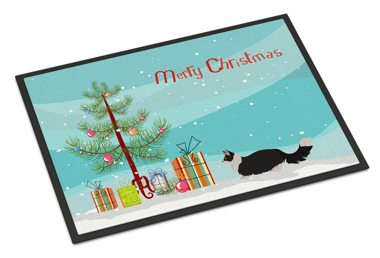 Napoleon Cat Christmas Doormat Indoor Outdoor 18H X 27W Front Door Mat Rugs for Entryway, Non Slip Washable
