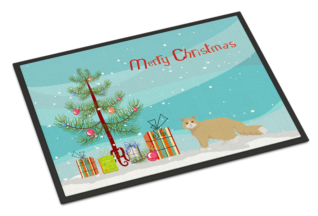 Oregon Rex Cat Christmas Doormat Indoor Outdoor 24H X 36W Front Door Mat Rugs for Entryway, Non Slip Washable Low Pile,