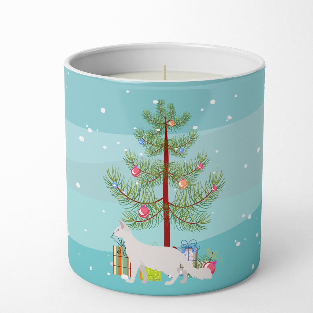 Oriental Longhair Cat Christmas Decorative Soy Candle Nature Soy Wax Essential Oil Home Decor Ideal for Bedroom Kitchen Bath Office Gift, 10 oz