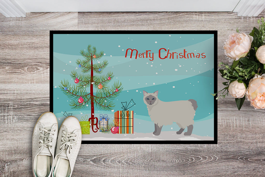 Owyhee Bob Cat Christmas Doormat Indoor Outdoor 24H X 36W Front Door Mat Rugs for Entryway, Non Slip Washable Low Pile,