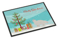 White Persian Traditional Cat Christmas Doormat Indoor Outdoor 24H X 36W Front Door Mat Rugs for Entryway, Non Slip Washable Low Pile,
