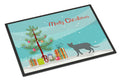 Raas Cat Christmas Doormat Indoor Outdoor 24H X 36W Front Door Mat Rugs for Entryway, Non Slip Washable Low Pile,
