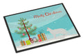 Russian White Black Cat Christmas Doormat Indoor Outdoor 18H X 27W Front Door Mat Rugs for Entryway, Non Slip Washable