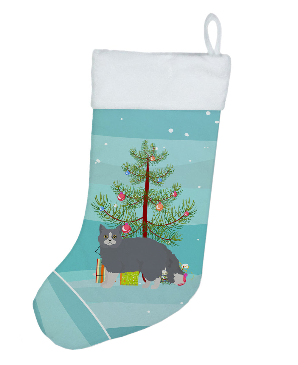 Selkirk Rex Cat Christmas Holiday Stocking Double-Sided Print, Polyester Suede,11x18, Made in USA