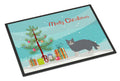 Selkirk Rex Cat Christmas Doormat Indoor Outdoor 24H X 36W Front Door Mat Rugs for Entryway, Non Slip Washable Low Pile,