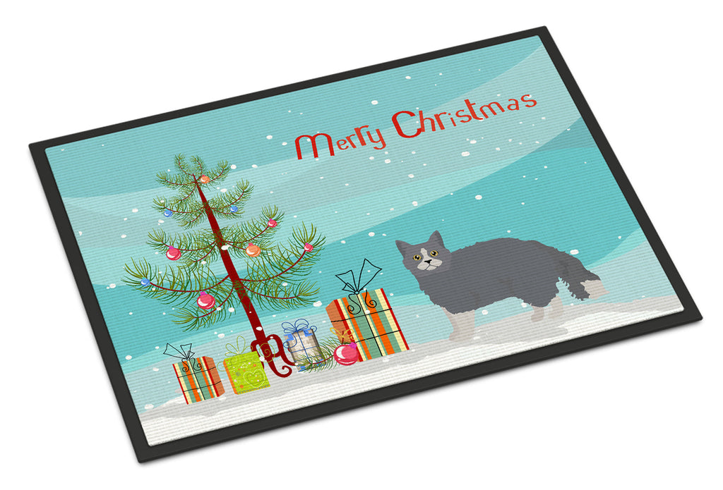 Selkirk Rex Cat Christmas Doormat Indoor Outdoor 18H X 27W Front Door Mat Rugs for Entryway, Non Slip Washable