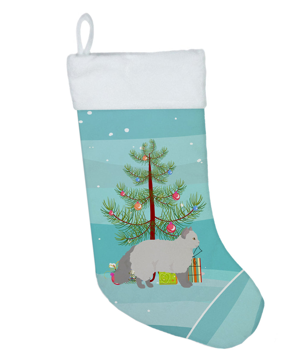 Selkirk Rex Cat Christmas Holiday Stocking Double-Sided Print, Polyester Suede,11x18, Made in USA