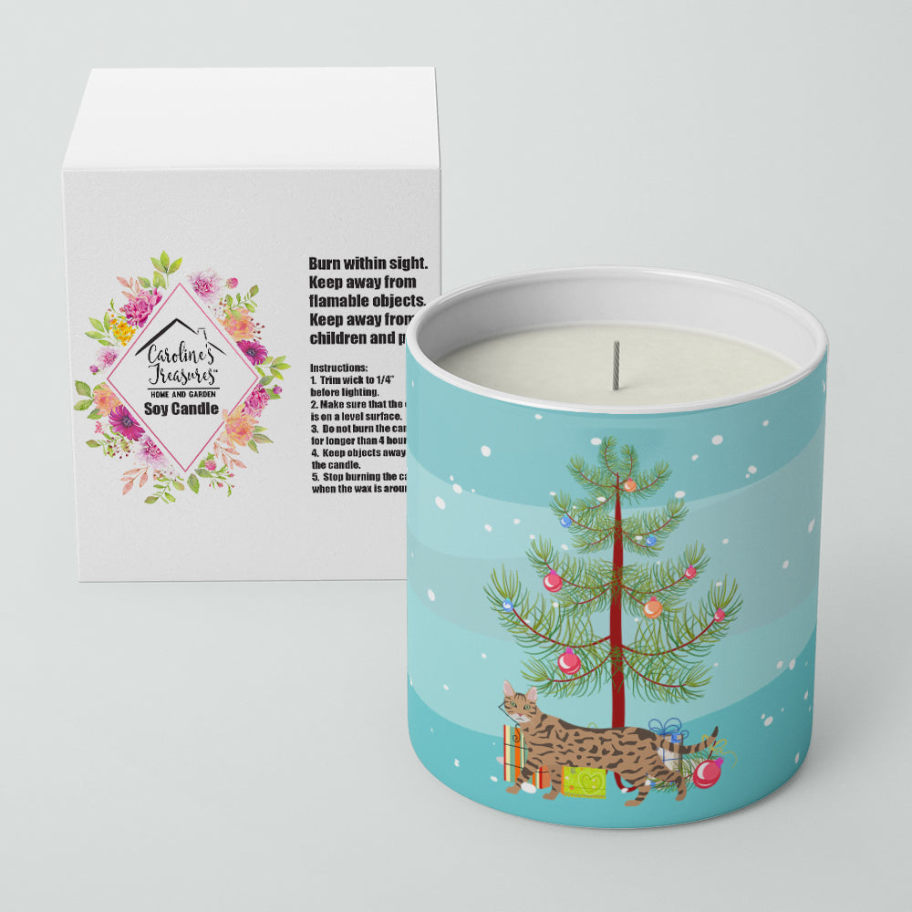 Serengeti Cat Christmas Decorative Soy Candle Nature Soy Wax Essential Oil Home Decor Ideal for Bedroom Kitchen Bath Office Gift, 10 oz