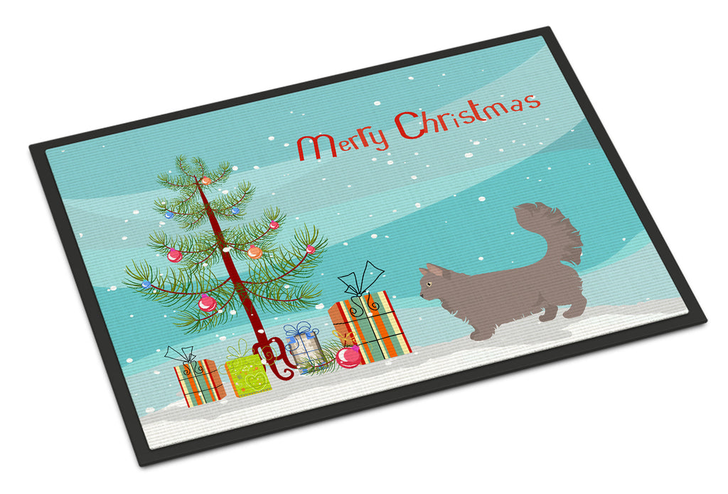 Skookum Cat Christmas Doormat Indoor Outdoor 18H X 27W Front Door Mat Rugs for Entryway, Non Slip Washable