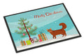 Somali Cat Christmas Doormat Indoor Outdoor 18H X 27W Front Door Mat Rugs for Entryway, Non Slip Washable