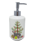Sphynx Cat Christmas Ceramic Soap Dispenser , Empty Refillable Hand Soap Pump Bottle for Bathroom Kitchen