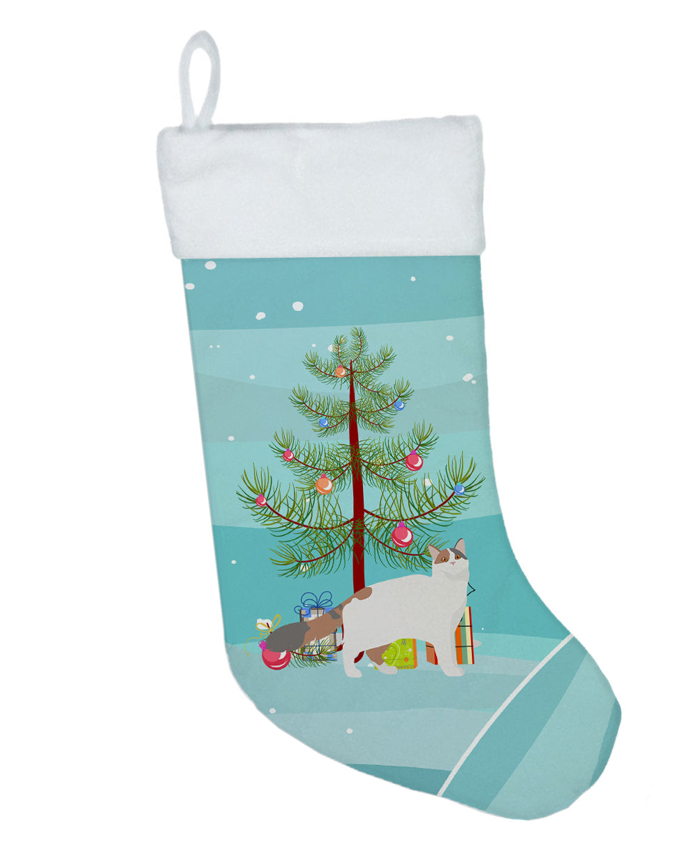 Turkish Van Cat Christmas Holiday Stocking Double-Sided Print, Polyester Suede,11x18, Made in USA