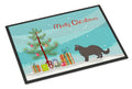 York Chocolate Cat Christmas Doormat Indoor Outdoor 18H X 27W Front Door Mat Rugs for Entryway, Non Slip Washable