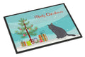 British Shorthair Cat Christmas Doormat Indoor Outdoor 18H X 27W Front Door Mat Rugs for Entryway, Non Slip Washable