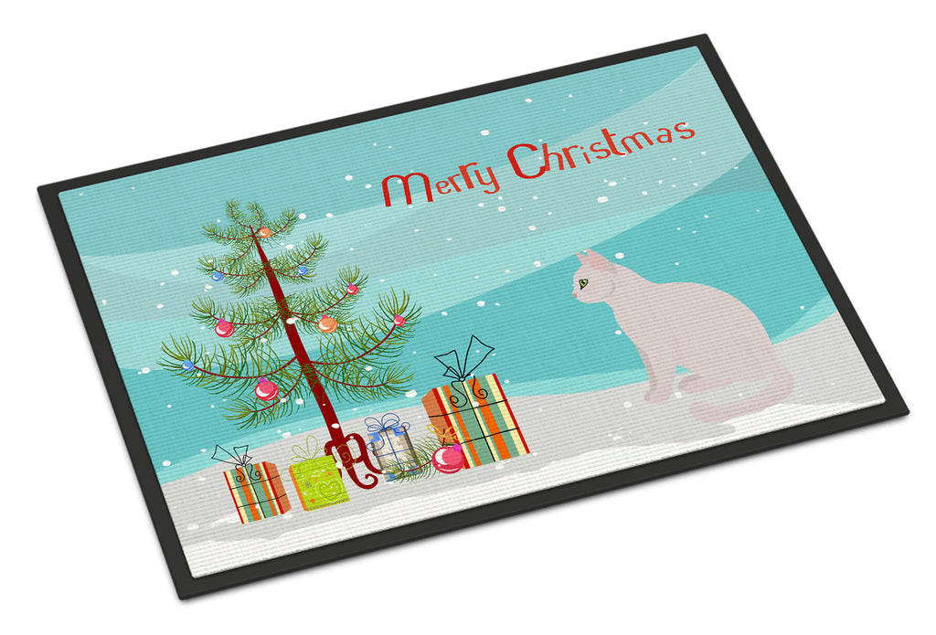 Burmilla Cat Christmas Doormat Indoor Outdoor 24H X 36W Front Door Mat Rugs for Entryway, Non Slip Washable Low Pile,